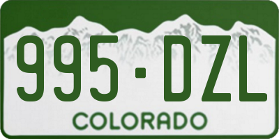 CO license plate 995DZL
