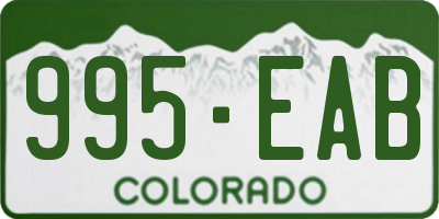 CO license plate 995EAB