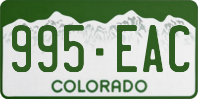 CO license plate 995EAC
