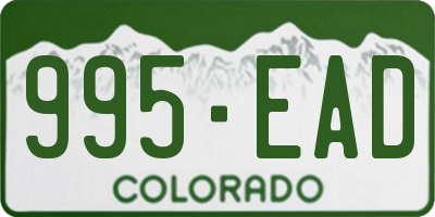 CO license plate 995EAD
