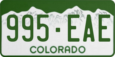 CO license plate 995EAE