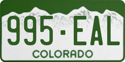 CO license plate 995EAL