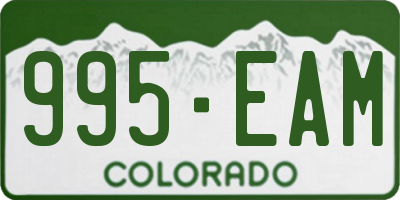 CO license plate 995EAM