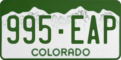 CO license plate 995EAP
