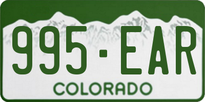 CO license plate 995EAR