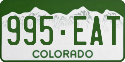 CO license plate 995EAT