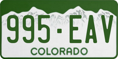 CO license plate 995EAV