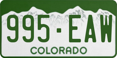 CO license plate 995EAW
