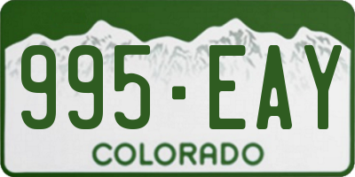 CO license plate 995EAY