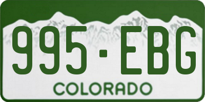 CO license plate 995EBG