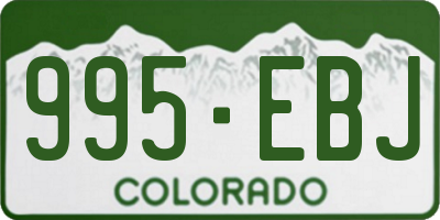 CO license plate 995EBJ