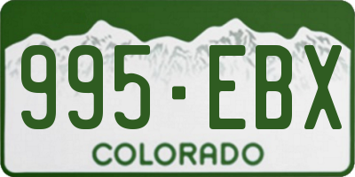 CO license plate 995EBX