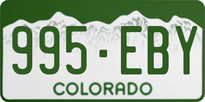 CO license plate 995EBY