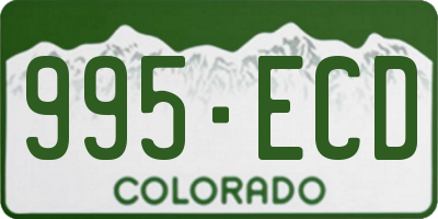 CO license plate 995ECD