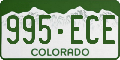 CO license plate 995ECE