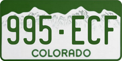 CO license plate 995ECF