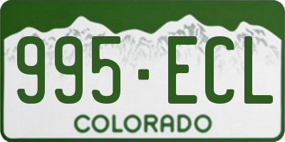 CO license plate 995ECL