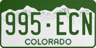 CO license plate 995ECN