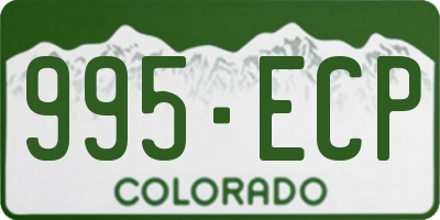 CO license plate 995ECP