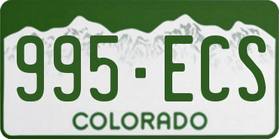 CO license plate 995ECS