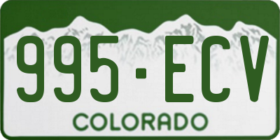 CO license plate 995ECV