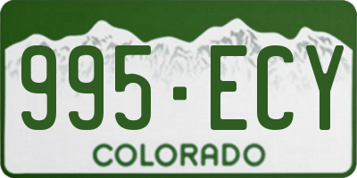 CO license plate 995ECY