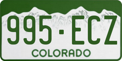 CO license plate 995ECZ
