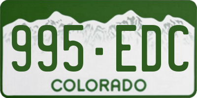 CO license plate 995EDC