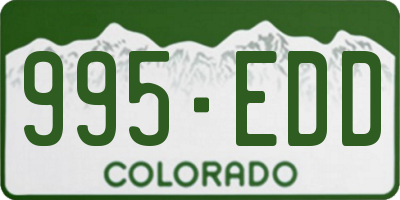 CO license plate 995EDD