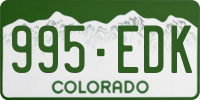 CO license plate 995EDK