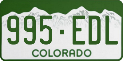 CO license plate 995EDL