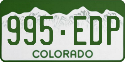 CO license plate 995EDP