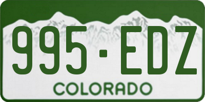CO license plate 995EDZ