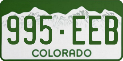 CO license plate 995EEB