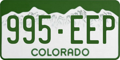 CO license plate 995EEP