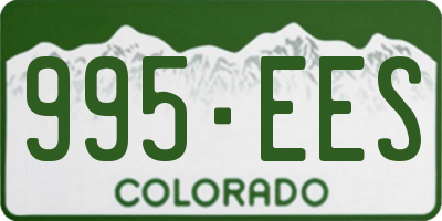 CO license plate 995EES