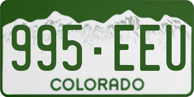 CO license plate 995EEU