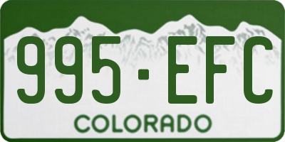 CO license plate 995EFC