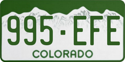 CO license plate 995EFE