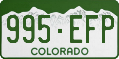 CO license plate 995EFP