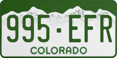 CO license plate 995EFR