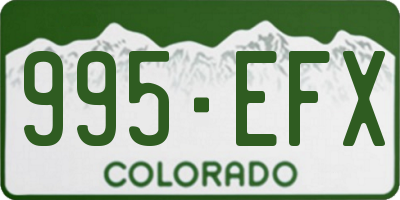 CO license plate 995EFX