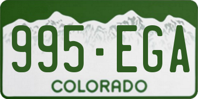 CO license plate 995EGA