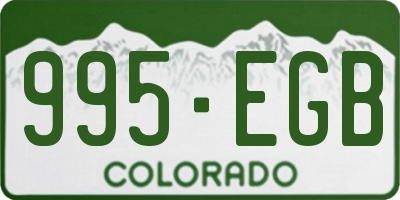 CO license plate 995EGB