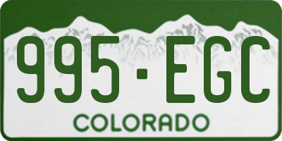 CO license plate 995EGC