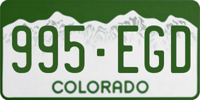 CO license plate 995EGD