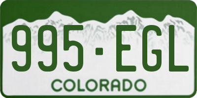 CO license plate 995EGL