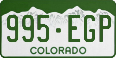 CO license plate 995EGP
