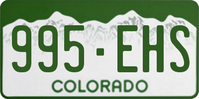 CO license plate 995EHS