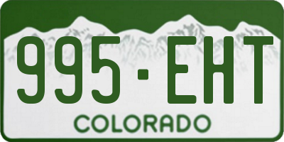 CO license plate 995EHT